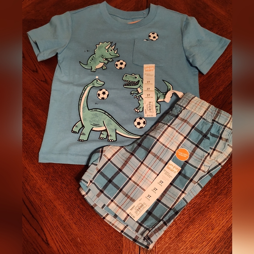 New 3t jumping beans shorts set